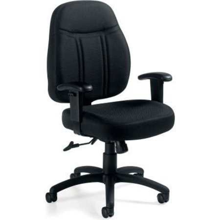 GEC Offices To Go„¢ Managerial Tilter Chair with Arms - Fabric - Black OTG11651-QL10
